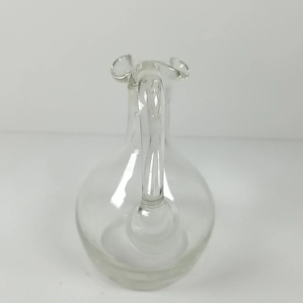 Antique Vintage Hand Blown Glass Single-Spout Cruet Oil Dispenser